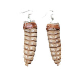 Very Large Rattlesnake Rattle Earrings  #4461  Mountain Man Earrings