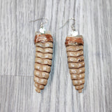 Very Large Rattlesnake Rattle Earrings  #4461  Mountain Man Earrings