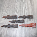 5 Stone Ornamental Tomahawk Heads  #0461    Agate Jasper Axe Hatchet Ax