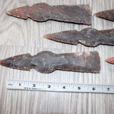 5 Stone Ornamental Tomahawk Heads  #0461    Agate Jasper Axe Hatchet Ax