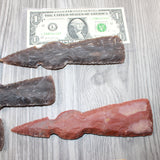 5 Stone Ornamental Tomahawk Heads  #0461    Agate Jasper Axe Hatchet Ax