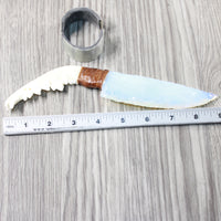 Fox Jaw Handle Opalite Blade Ornamental Knife #1452 Mountain Man Knife