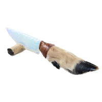 Deer Foot Handle Opalite Blade Ornamental Knife #1452 Mountain Man Knife