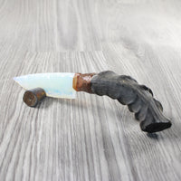 Impala Horn Handle Opalite Blade Ornamental Knife #2552 Mountain Man Knife