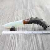 Impala Horn Handle Opalite Blade Ornamental Knife #2552 Mountain Man Knife