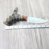 Impala Horn Handle Opalite Blade Ornamental Knife #2552 Mountain Man Knife