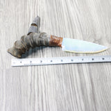 Impala Horn Handle Opalite Blade Ornamental Knife #2552 Mountain Man Knife