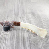 Deer Jaw Handle Stone Blade Ornamental Knife #1652 Mountain Man Knife