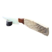 Moose Antler Handle Opalite Blade Ornamental Knife #1752 Mountain Man Knife