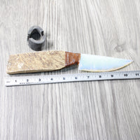 Moose Antler Handle Opalite Blade Ornamental Knife #1752 Mountain Man Knife