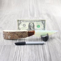 Moose Antler Handle Opalite Blade Ornamental Knife #1752 Mountain Man Knife