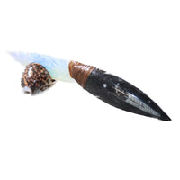 Orthoceras Fossil Handle Opalite Blade Ornamental Knife #2752 Mountain Man Knife