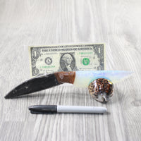 Orthoceras Fossil Handle Opalite Blade Ornamental Knife #2752 Mountain Man Knife