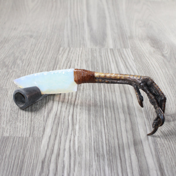 Turkey Foot Handle Opalite Blade Ornamental Knife #1752 Mountain Man Knife