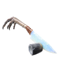 Turkey Foot Handle Opalite Blade Ornamental Knife #7153 Mountain Man Knife