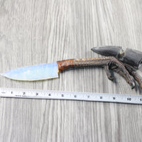 Turkey Foot Handle Opalite Blade Ornamental Knife #7153 Mountain Man Knife