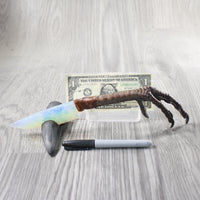 Turkey Foot Handle Opalite Blade Ornamental Knife #7153 Mountain Man Knife