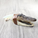 Alligator Head Handle Opalite Blade Ornamental Knife #7153 Mountain Man Knife z