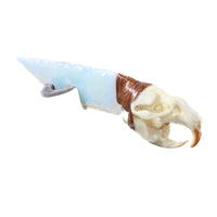 Muskrat Skull Handle Opalite Blade Ornamental Knife #3153 Mountain Man Knife
