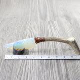 Deer Antler Handle Opalite Blade Ornamental Knife #2153 Mountain Man Knife