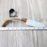 Deer Antler Handle Opalite Blade Ornamental Knife #2153 Mountain Man Knife