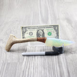 Deer Antler Handle Opalite Blade Ornamental Knife #2153 Mountain Man Knife