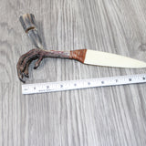 Turkey Foot Handle Bone Blade Ornamental Knife #1261    Mountain Man Knife a