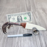 Turkey Foot Handle Bone Blade Ornamental Knife #1261    Mountain Man Knife a