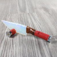 Shotgun Shell Hull Handle Opalite Blade Ornamental Knife #9253 Mountain Man Knife