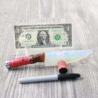 Shotgun Shell Hull Handle Opalite Blade Ornamental Knife #9253 Mountain Man Knife
