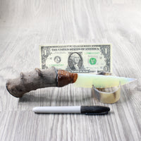 Impala Horn Handle Opalite Blade Ornamental Knife #2353 Mountain Man Knife