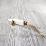 Deer Antler Handle Bone Blade Ornamental Knife #24253 Mountain Man Knife z