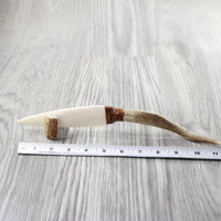 Deer Antler Handle Bone Blade Ornamental Knife #24253 Mountain Man Knife