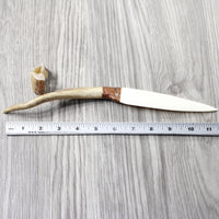 Deer Antler Handle Bone Blade Ornamental Knife #24253 Mountain Man Knife