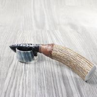 Elk Antler Handle Obsidian Blade Ornamental Knife #83153 Mountain Man Knife