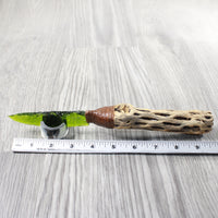 Cholla Cactus Wood Handle Glass Blade Ornamental Knife #3553 Mountain Man Knife