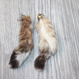 Bobcat Tail Earrings  #6661  Mountain Man Earrings