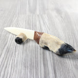 Deer Foot Handle Bone Blade Ornamental Knife #1553 Mountain Man Knife