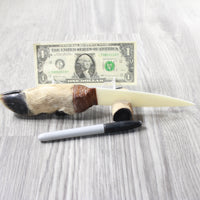 Deer Foot Handle Bone Blade Ornamental Knife #1553 Mountain Man Knife