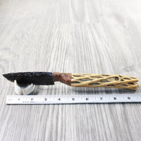 Cholla Cactus Wood Handle Obsidian Blade Ornamental Knife #0553 Mountain Man Knife