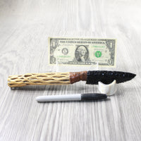 Cholla Cactus Wood Handle Obsidian Blade Ornamental Knife #0553 Mountain Man Knife