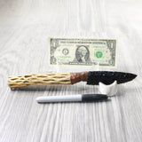 Cholla Cactus Wood Handle Obsidian Blade Ornamental Knife #0553 Mountain Man Knife