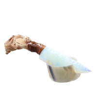 Grapevine Wood Handle Opalite Blade Ornamental Knife #0553 Mountain Man Knife