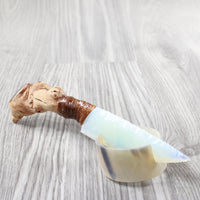 Grapevine Wood Handle Opalite Blade Ornamental Knife #0553 Mountain Man Knife