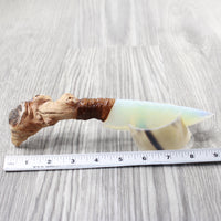Grapevine Wood Handle Opalite Blade Ornamental Knife #0553 Mountain Man Knife