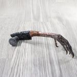 Turkey Foot Handle Obsidian Blade Ornamental Knife #9553 Mountain Man Knife