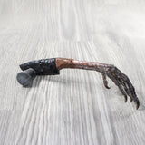 Turkey Foot Handle Obsidian Blade Ornamental Knife #9553 Mountain Man Knife