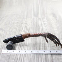 Turkey Foot Handle Obsidian Blade Ornamental Knife #9553 Mountain Man Knife