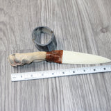 Coyote Handle Bone Blade Ornamental Knife #1761    Mountain Man Knife a