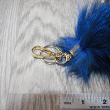 1 Dyed Silver  Fox Tail Key Ring #2761  Taxidermy Keychain Tassel Bag Tag